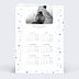 Carte de voeux Calendrier Flocons Bleus Verso