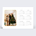 Carte de voeux Calendrier Houx Magique Verso
