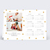 Carte de voeux Calendrier Plumetis Verso