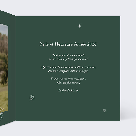 Carte de voeux Les 4 Saisons Intérieur Droit