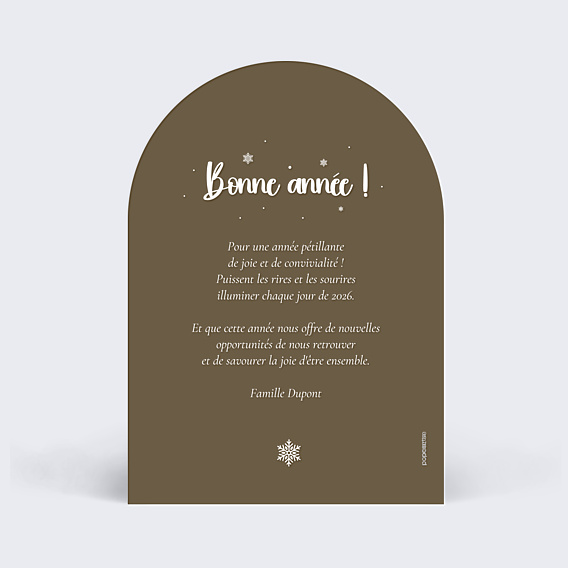 Carte de Voeux Particuliers Jolie pleine page arche