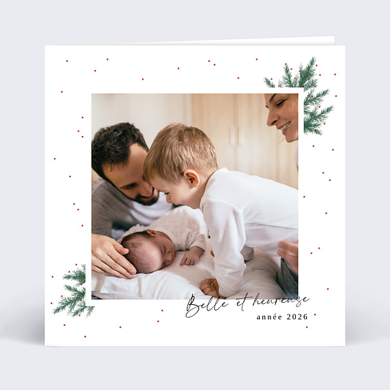 Carte de voeux Branches de pin photos