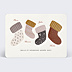 Carte de Voeux Particuliers Famille Chaussettes