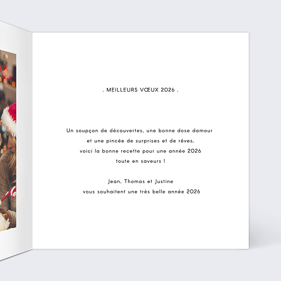 Carte de Voeux Particuliers Beaux Voeux Dorés