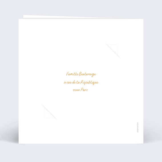 Carte de voeux Boule à Neige avec Chocolat Verso