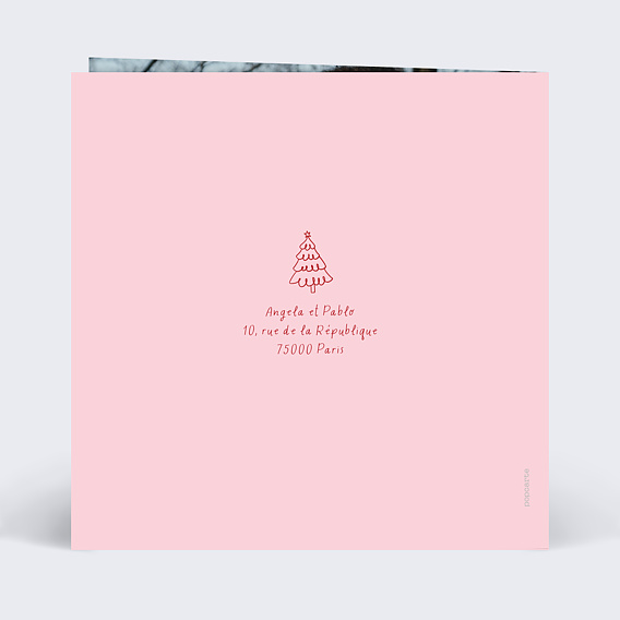 Carte de voeux Carnet de l'année Verso