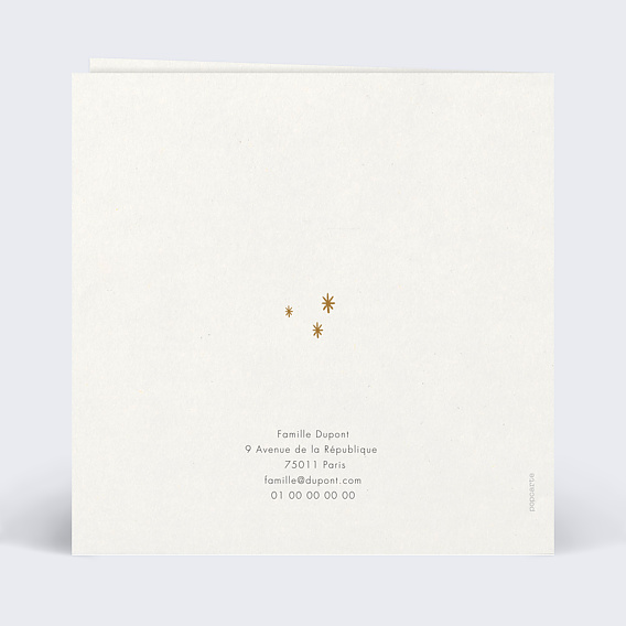 Carte de voeux Famille Pull Verso