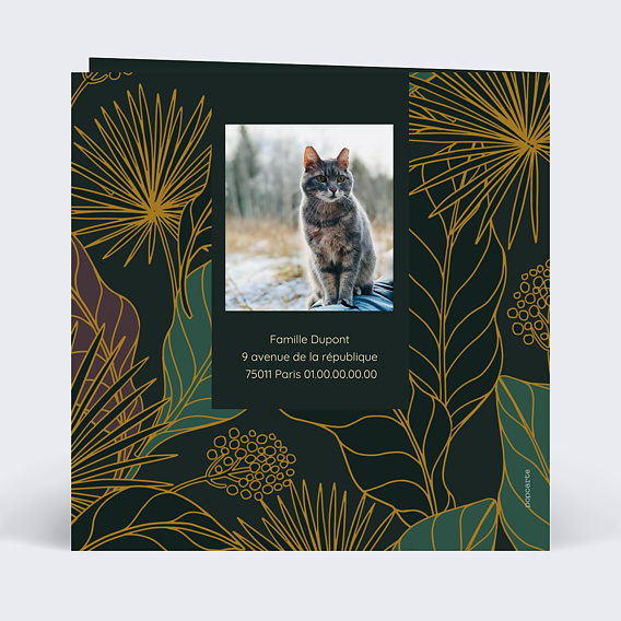 Carte de voeux Feuillage Luxuriant I Verso