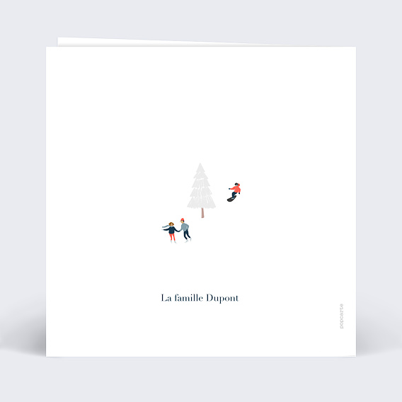 Carte de voeux Forêt de Sapins Verso