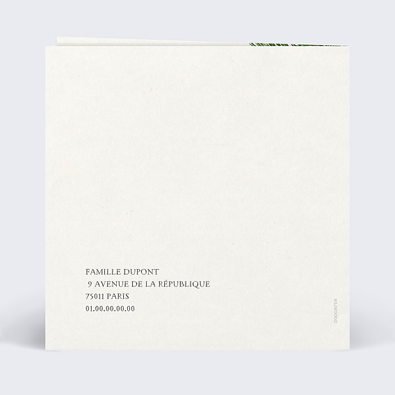 Carte de voeux Joli Brin Verso