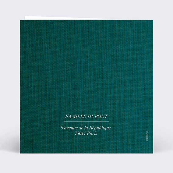 Carte de voeux Lin Verso