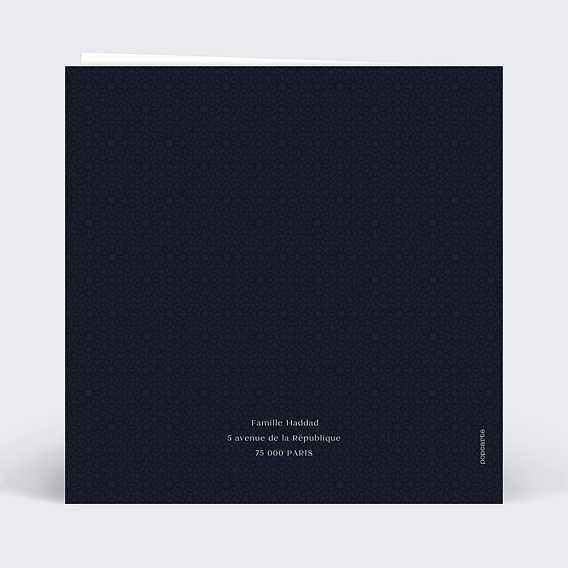 Carte de voeux Lune Ramadan Verso