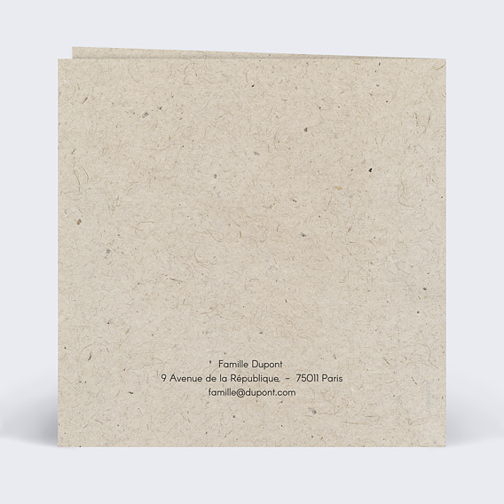 Carte de voeux Pêle-mêle Coton Verso