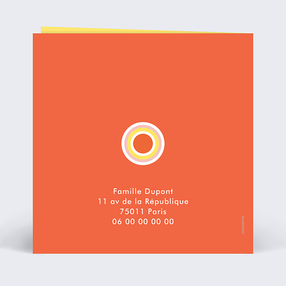 Carte de voeux Se serrer dans les bras Verso