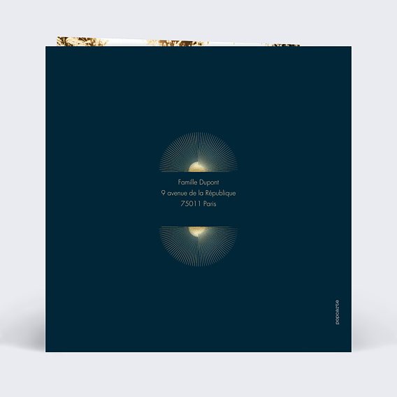 Carte de voeux Solaire Verso