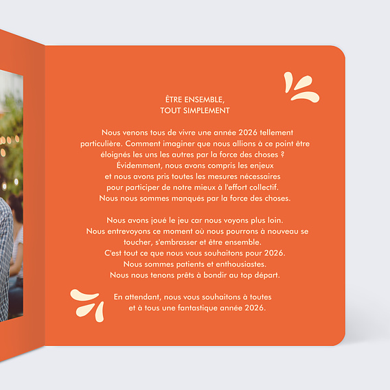 Carte de voeux Être Ensemble Intérieur Droit