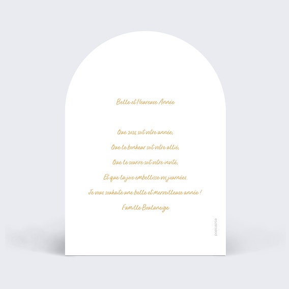 Carte de voeux Boule à Neige Photo Verso