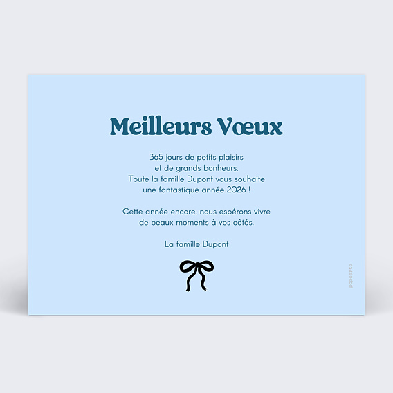 Carte de voeux Damier Verso