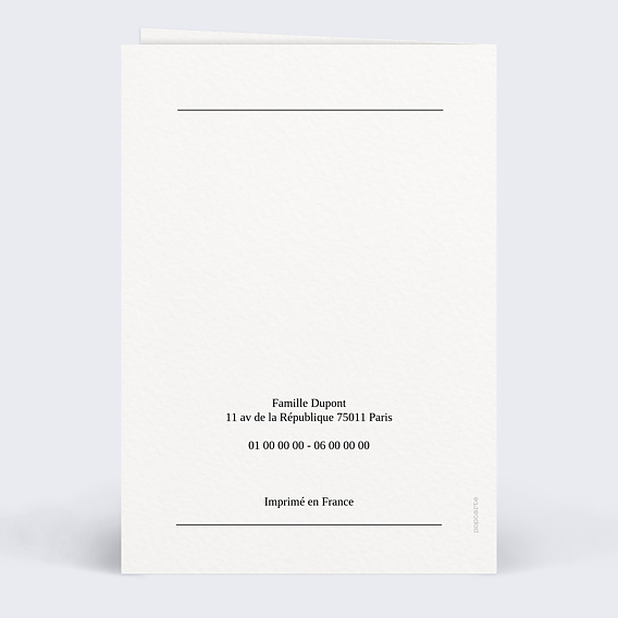 Carte de voeux Gazette Familiale Verso