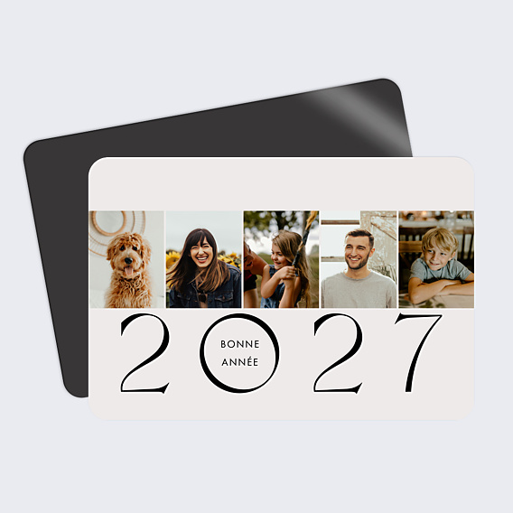 Carte de Voeux Particuliers Portrait famille de 5