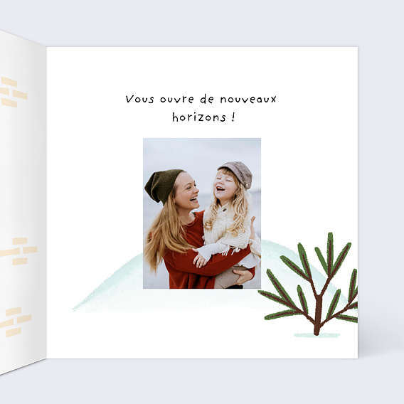 Carte de voeux Nouveaux Horizons Intérieur Droit