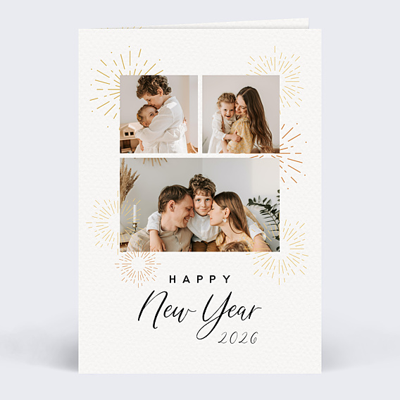 Carte de Voeux Particuliers Joyeuses Explosions