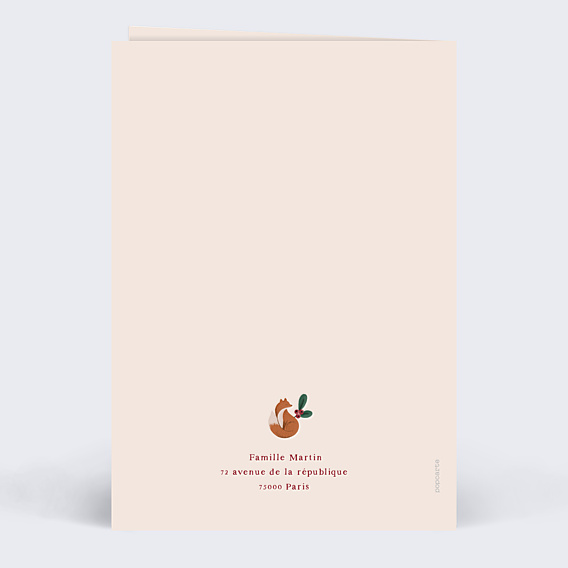 Carte de Voeux Particuliers Animaux Foret