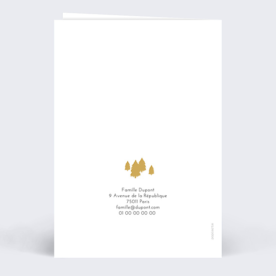 Carte de Voeux Particuliers Forme Sapin