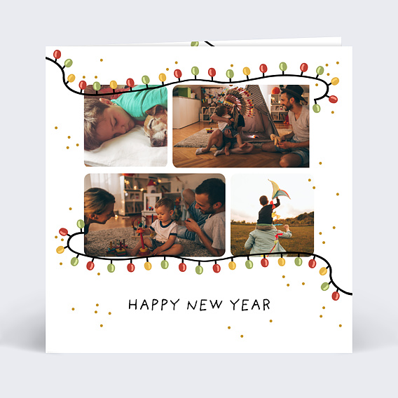 Carte de voeux Lumières de Noel  Recto