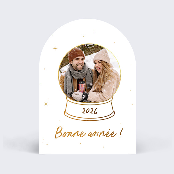 Carte de Voeux Particuliers Boule à Neige Photo