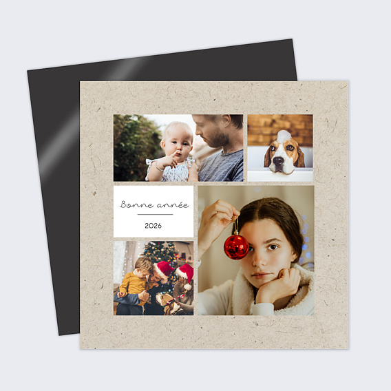 Carte de voeux Pêle-mêle Coton