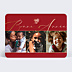 Carte de Voeux Particuliers Multiphotos Rouge