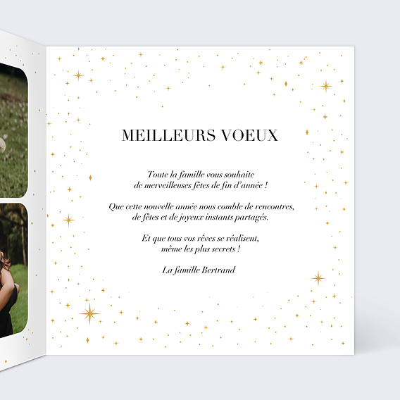 Carte de voeux Étoile du Matin Intérieur Droit