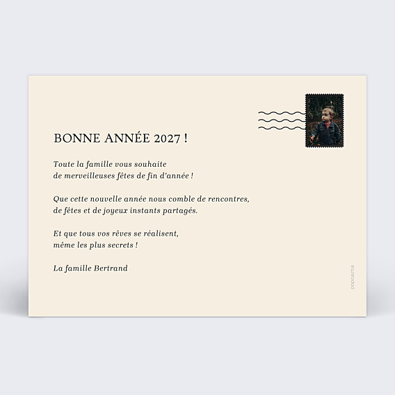 Carte de Voeux Particuliers Joie et bonheur