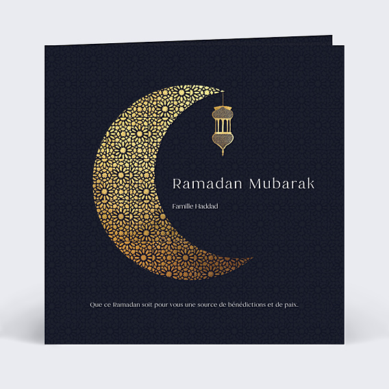 Carte de Voeux Particuliers Lune Ramadan
