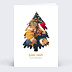 Carte de Voeux Particuliers Forme Sapin