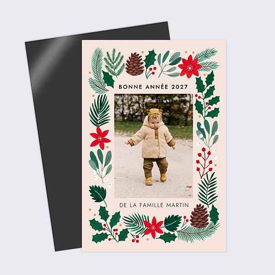 Carte de Voeux Particuliers Herbier d'Hiver