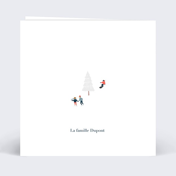 Carte de Voeux Particuliers Forêt de Sapins Verso