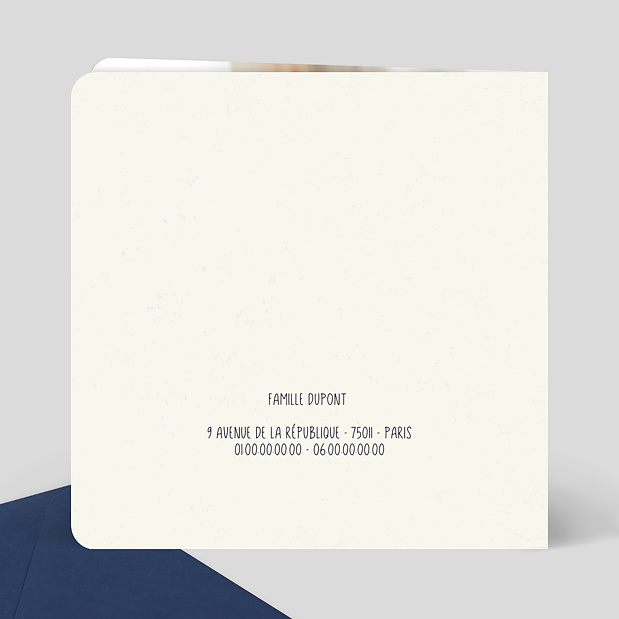 Carte de Voeux Particuliers Masques à motifs Verso