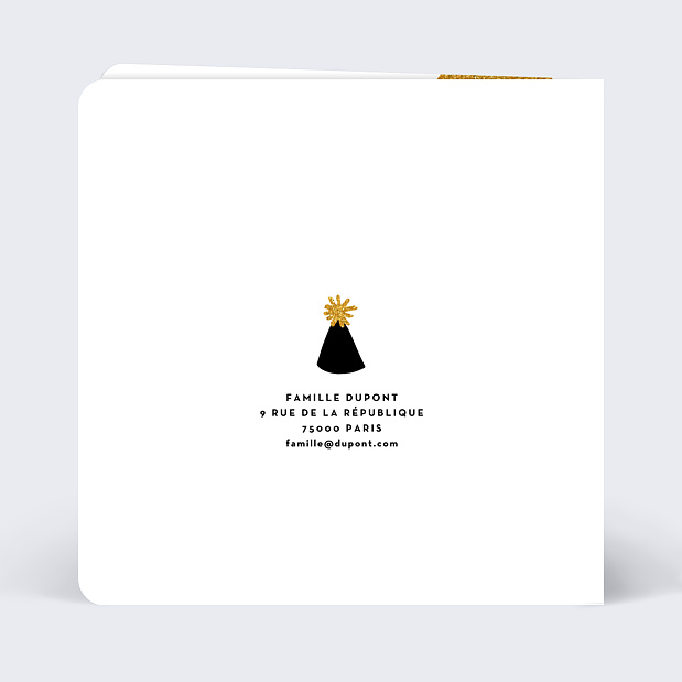 Carte de Voeux Particuliers Shiny Balloon Verso