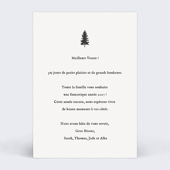 Carte de Voeux Particuliers Tampon Sapin