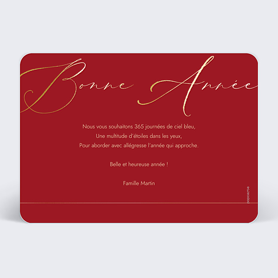 Carte de Voeux Particuliers Multiphotos Rouge