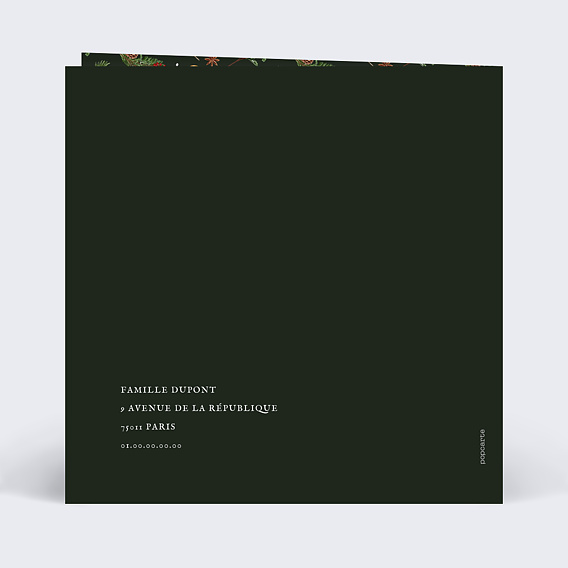 Carte de voeux Tradition Verso