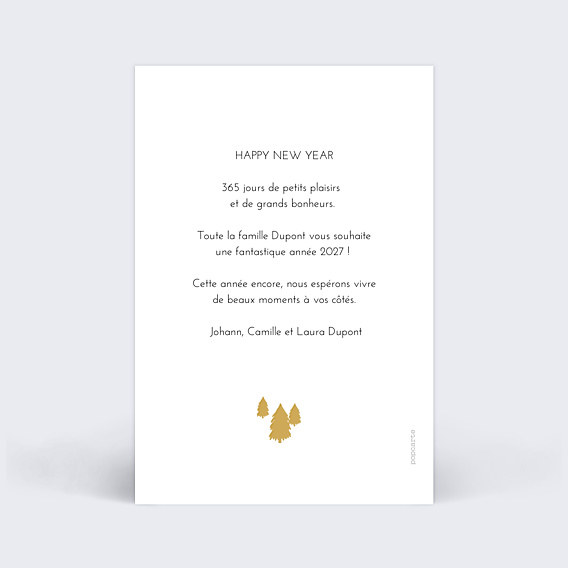 Carte de Voeux Particuliers Forme Sapin
