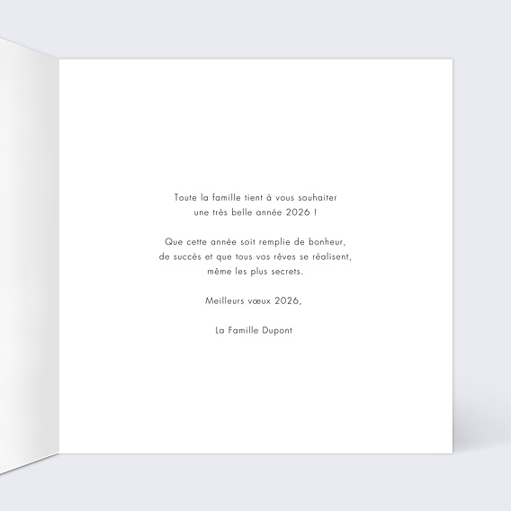 Carte de Voeux Particuliers Couronne Suspendue