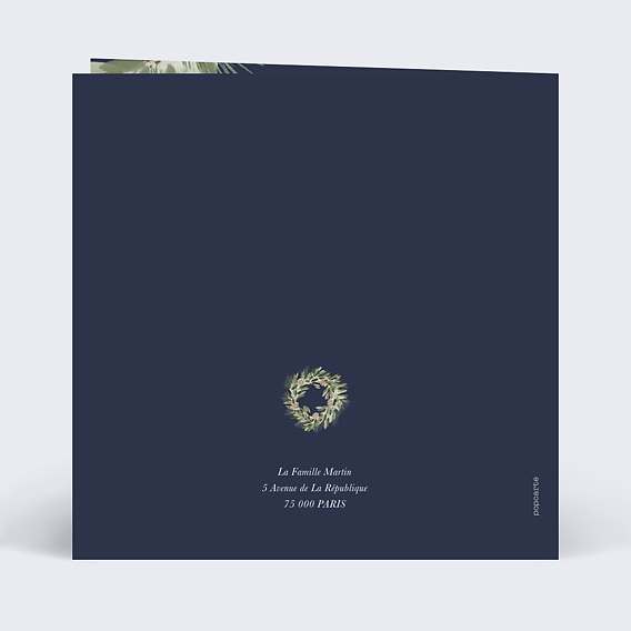 Carte de voeux Bougies Verso