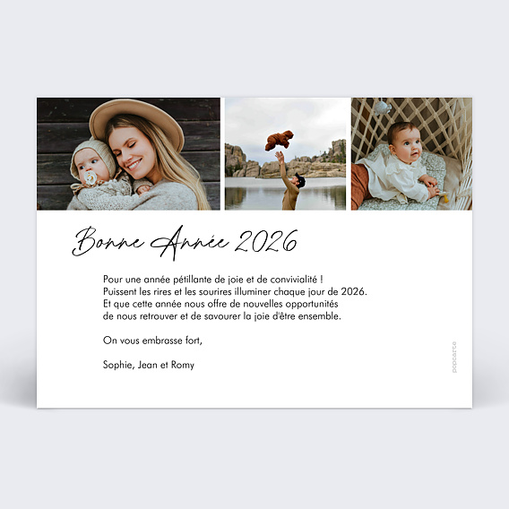 Carte de voeux Cocooning Verso