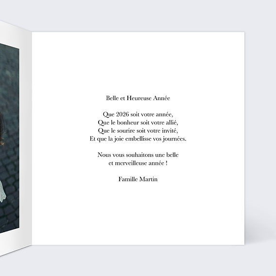 Carte de voeux Ange kraft Intérieur Droit