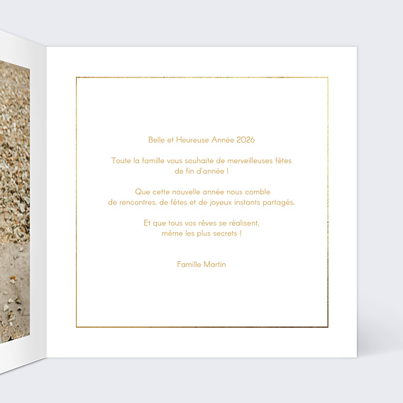 Carte de voeux Classique bleu Intérieur Droit