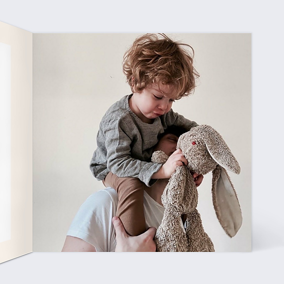 Carte de voeux Découpe Photo Polaroid Intérieur Droit